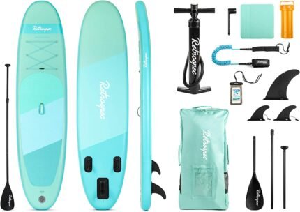 Retrospec Weekender 10' Inflatable Stand Up Paddleboard Bundle